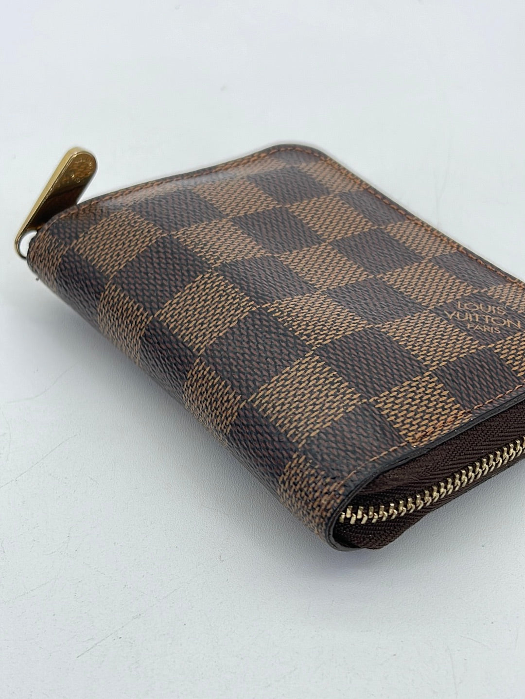 PRELOVED LOUIS VUITTON Mini Damier Ebene Zippy Coin Wallet WHX9QDT 041124 H