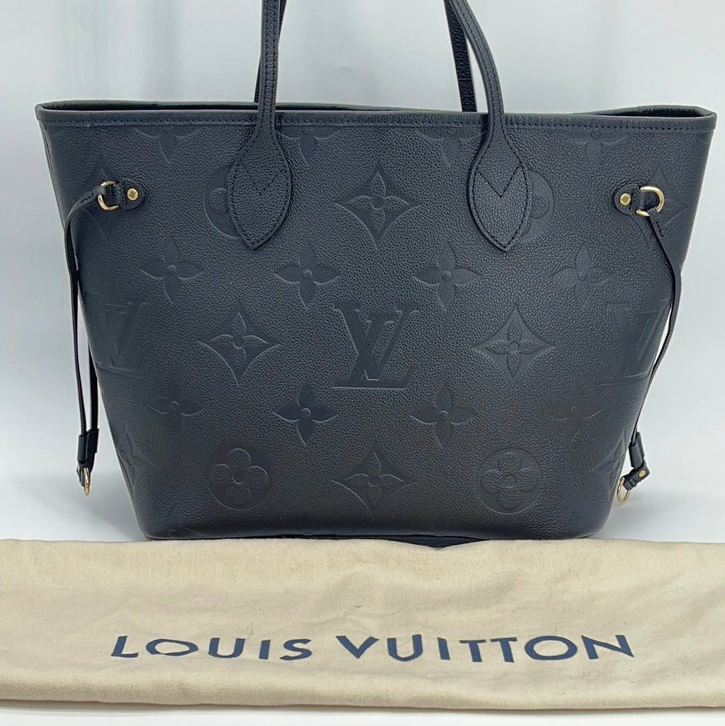 PRELOVED Louis Vuitton Black Empriente Giant Monogram Leather Neverfull MM Tote Bag WC34DJT 072924 P