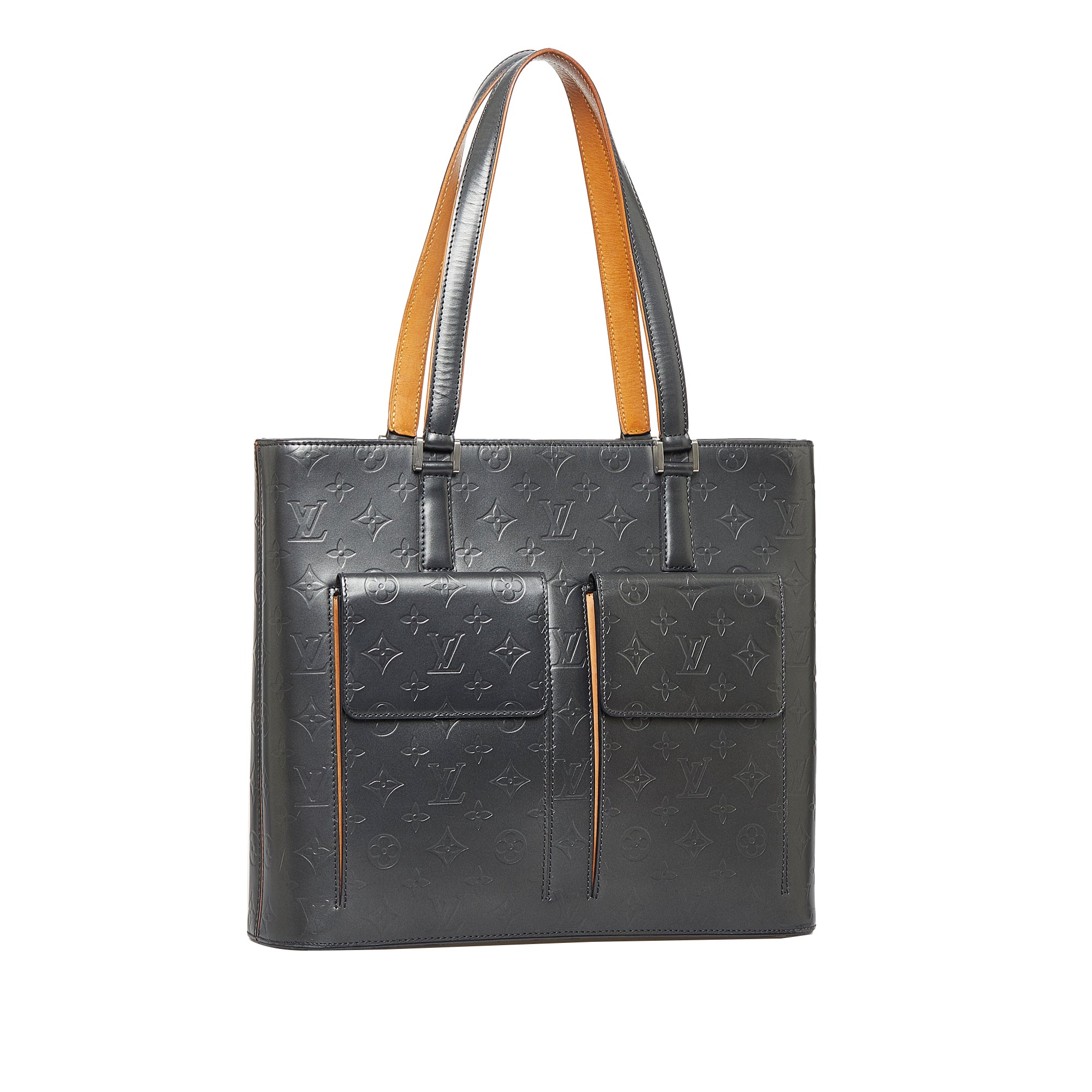 LOUIS VUITTON Willwood GM Monogram Mat Leather Tote Bag Black