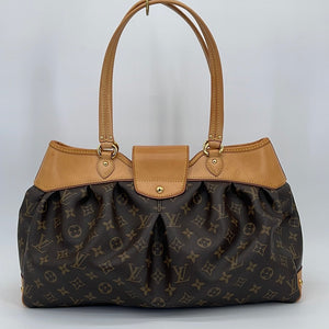 Louis+Vuitton+Boetie+Tote+PM+Brown+Leather for sale online
