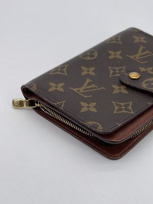 Preloved Louis Vuitton Monogram Porte Papier Zippe Bifold Wallet R89BWY6 040924 P