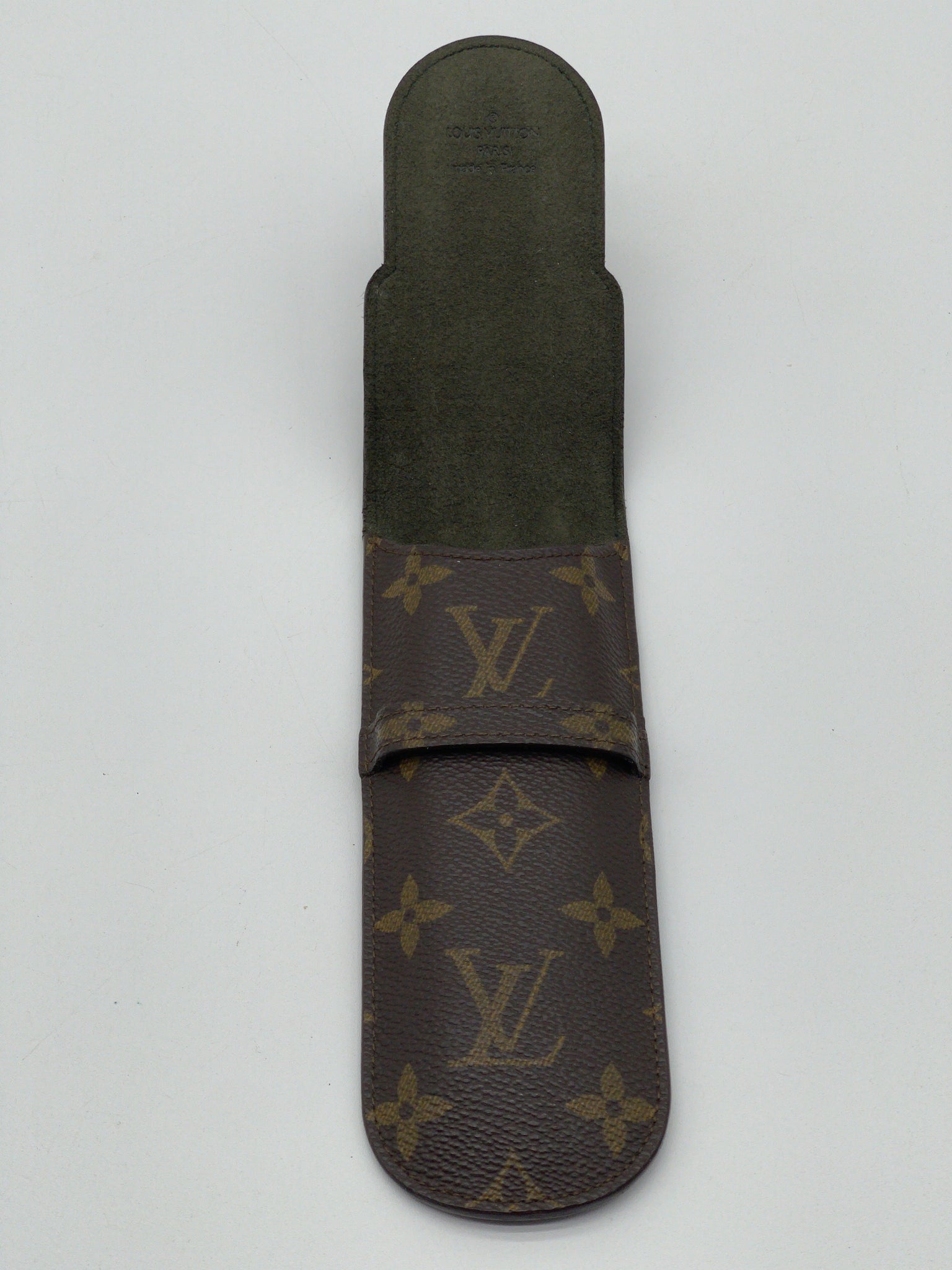 PRELOVED LOUIS VUITTON Monogram Canvas Small Eye Glass Case, Green Inside. TKRYM47 072224 H