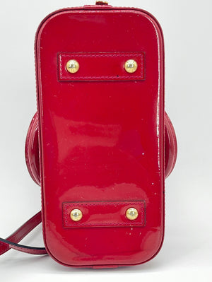 Louis Vuitton Alma Mini Epi Leather Crossbody Bag Red