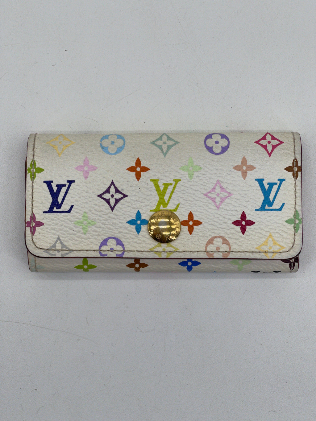 Preloved Louis Vuitton White Multicolor Canvas Multicles 4 Key Holder 6M4KJC3 070224 H