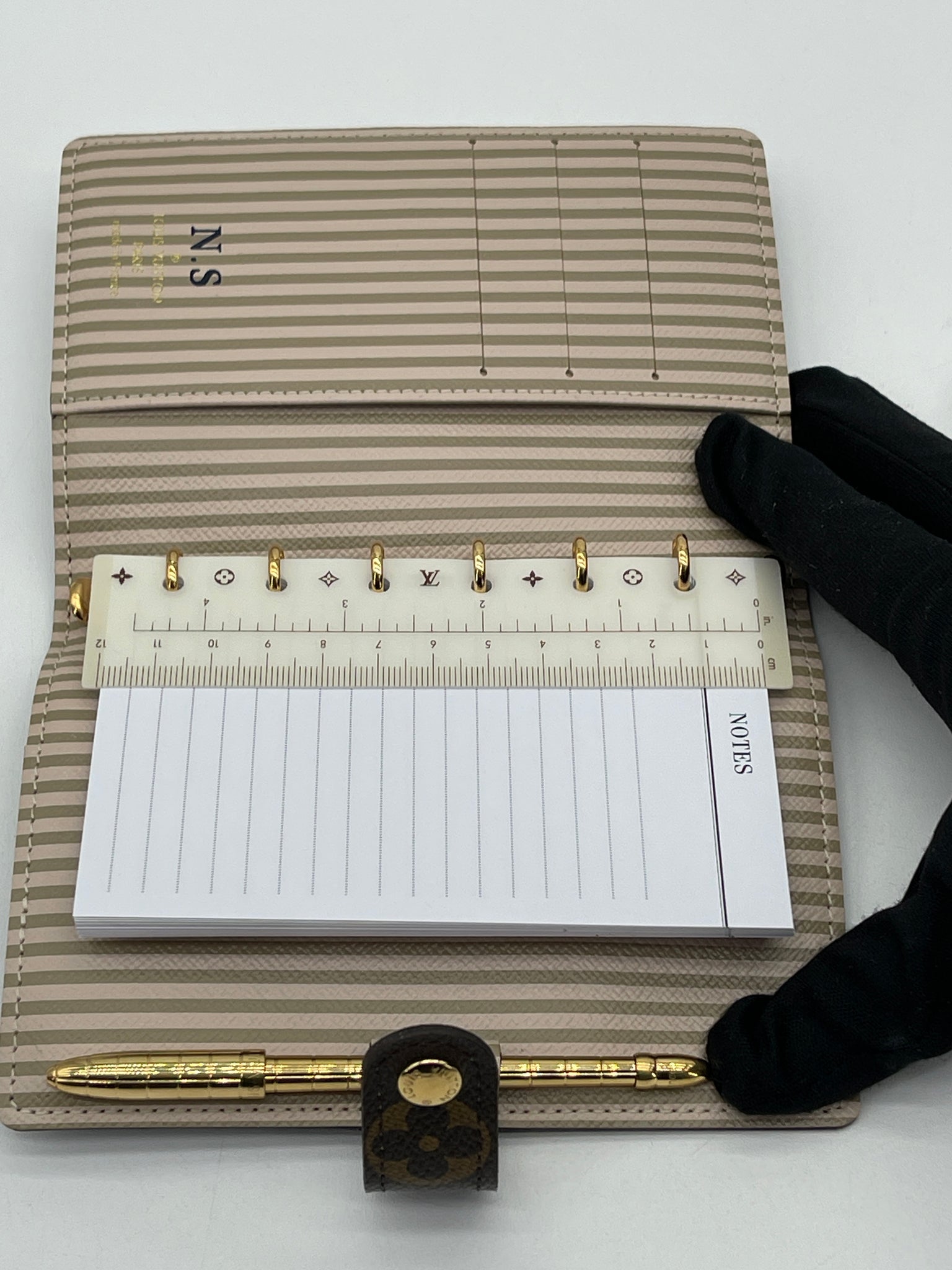 Preloved Louis Vuitton Monogram Trunks Agenda PM Day Planner Cover - Inventor Trunks Print - *N.S Initials inside.* QCTB9YY 090324 P