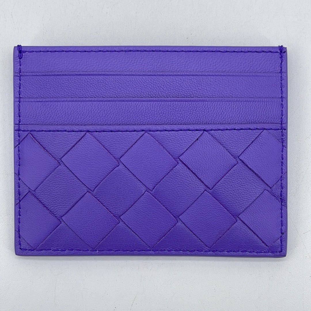 PRELOVED Bottega Veneta Purple Intrecciato Card Holder 6RX2VBK 041224 P