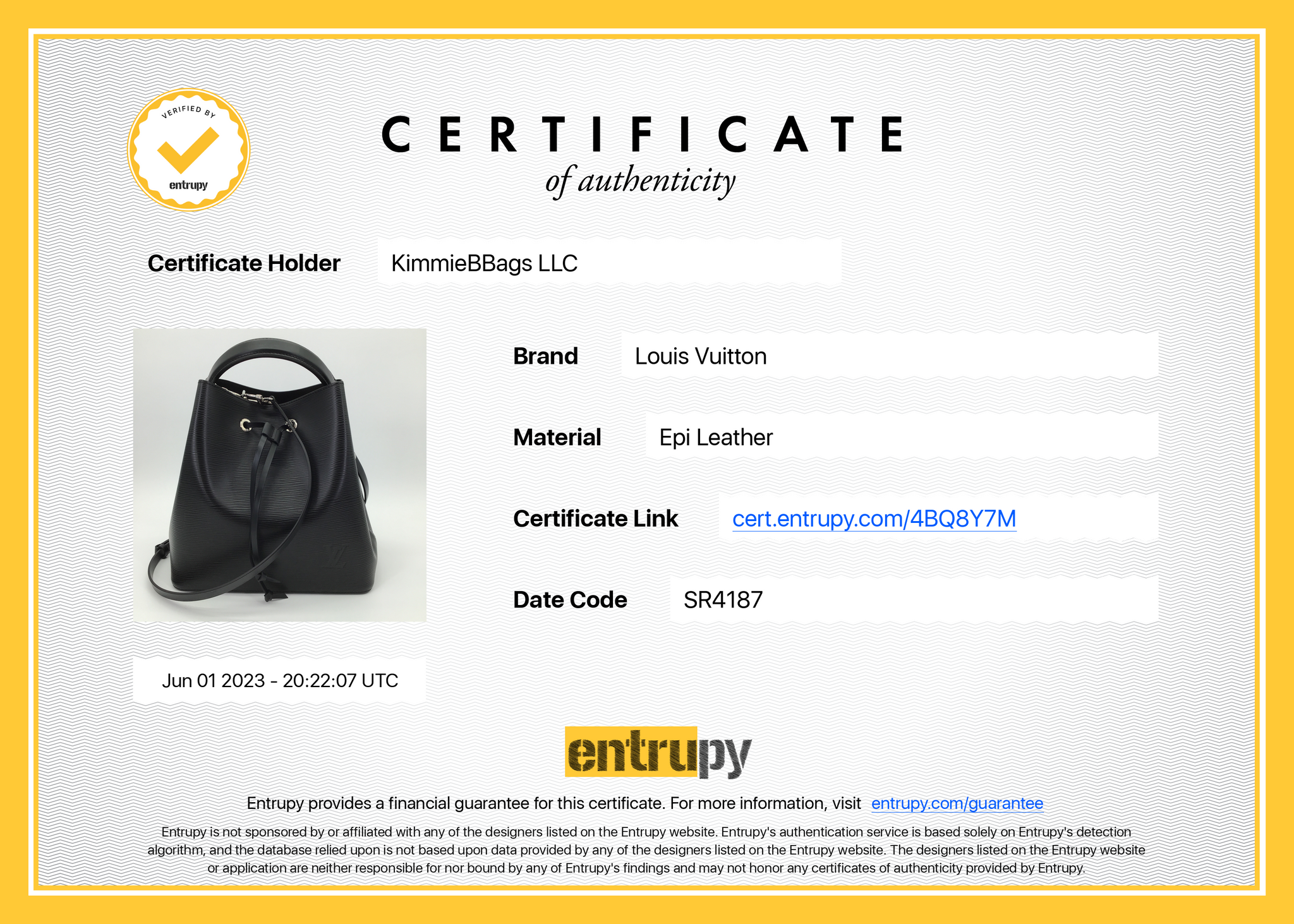 Louis Vuitton Brea MM Black Epi Tote w/ Authenticity Cert