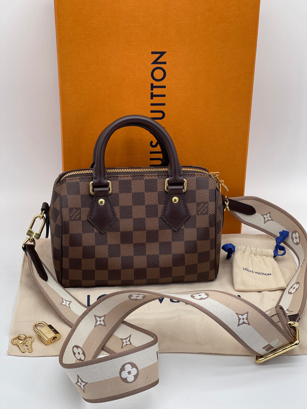 PRELOVED Louis Vuitton Damier Ebene  Speedy 20 Bandolier Crossbody Bag. WT44VH9 082624 P