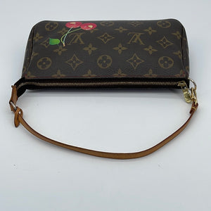Louis Vuitton, Bags, Louis Vuitton Takashi Murakami Monogram Cerises  Bucket Bag And Pochette Like New