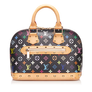 LOUIS VUITTON Alma PM Handbag leather Monogram & COA Beautiful