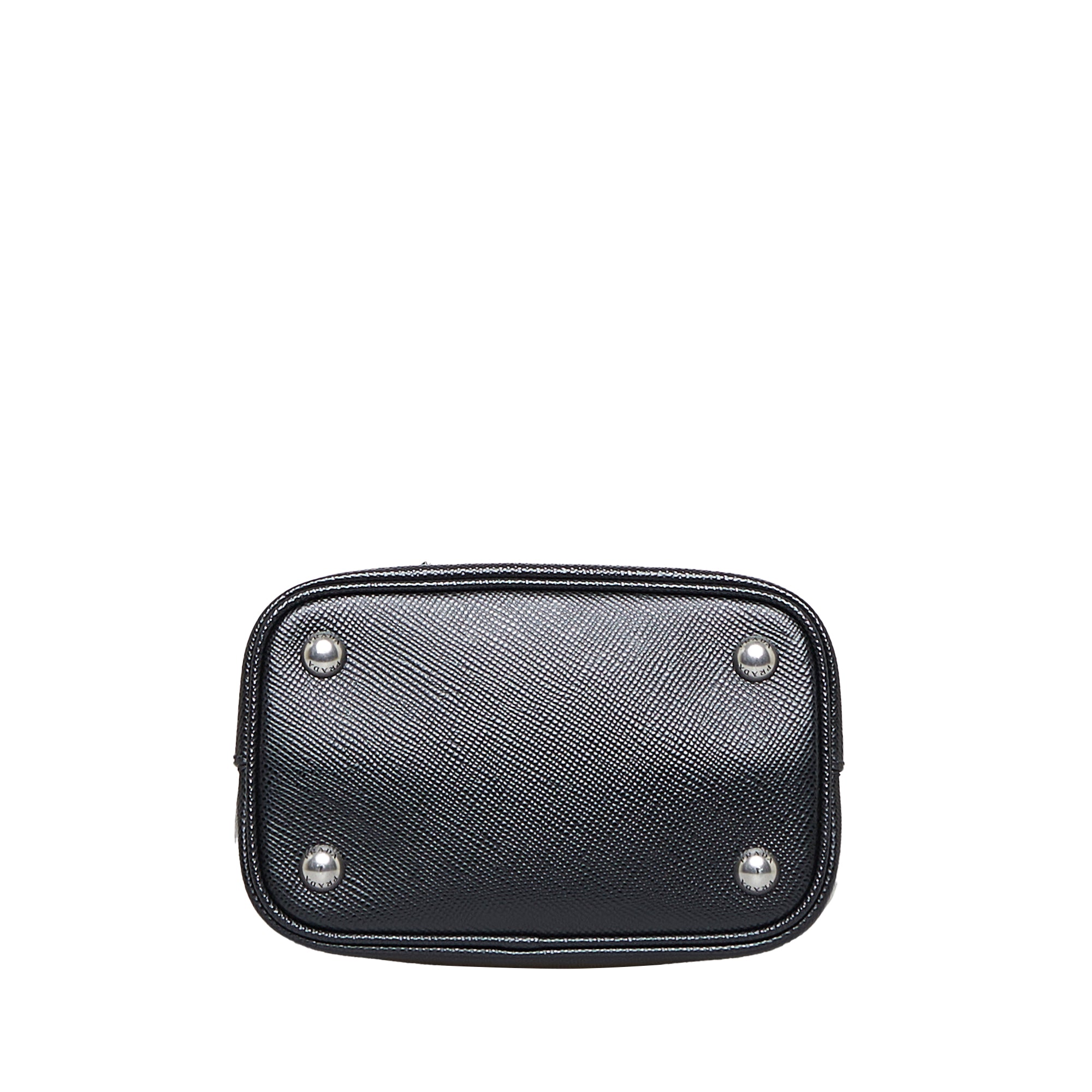 Prada Panier Bucket Bag Pin Embellished Saffiano Leather Neutral 10322592