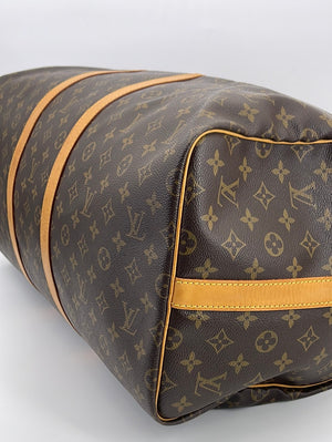 PRELOVED Louis Vuitton Keepall Bandouliere 55 Monogram Duffel Bag