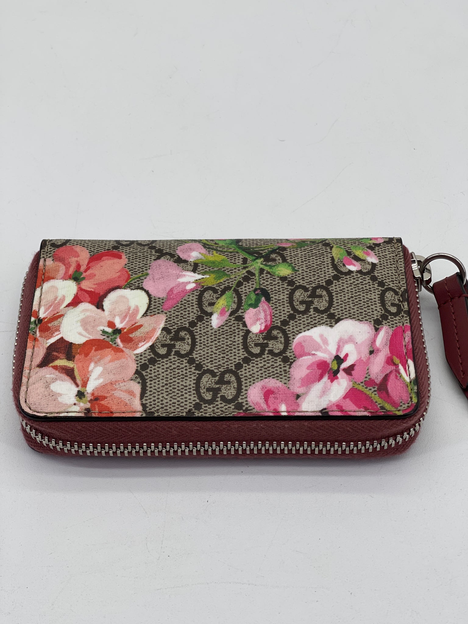 Preloved Gucci Blooms Print GG Coated Canvas Zippy Coin Purse. 4Y262RH 080724 H