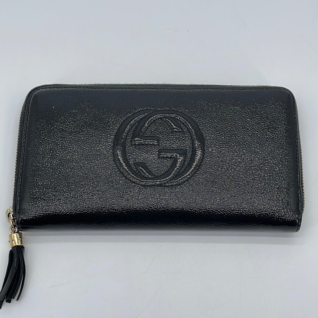 PRELOVED Gucci Black Soho Zippy Organizer Wallet 2911024275 022724H