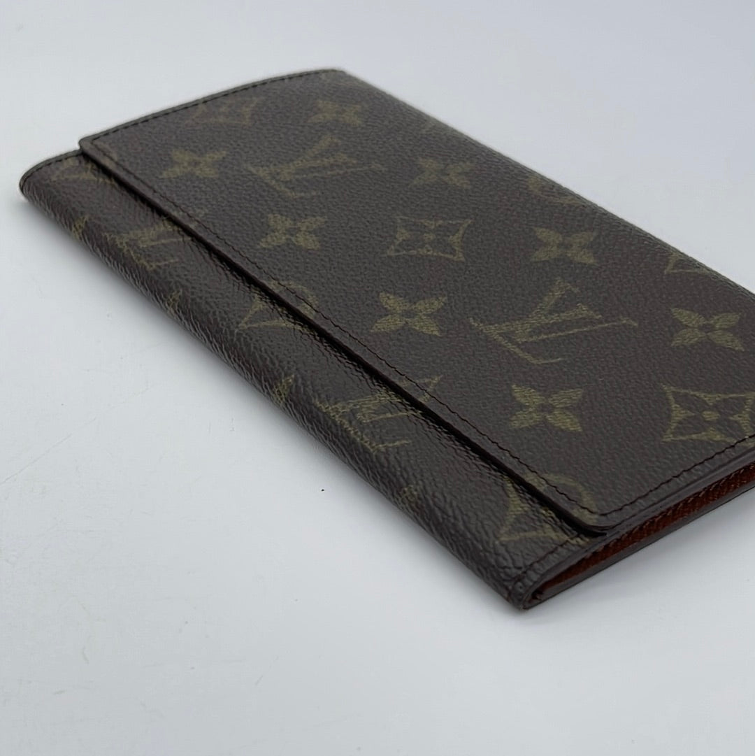026 Pre-owned Louis Vuitton Long Wallet Checkbook Monogram CT0929
