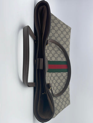 Gucci Ophidia Gg Supreme Original Tote Bag In Beige