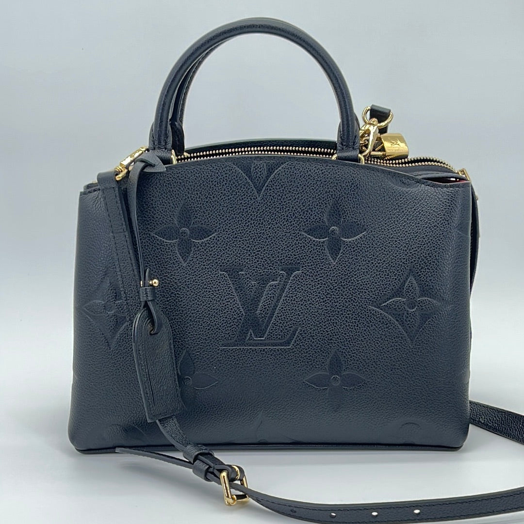 Preloved Louis Vuitton Black Giant Empriente Monogram Petit Palais Shoulder Bag GQ3YD8Y 040924 P