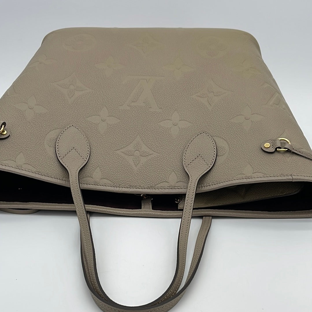 PRELOVED Louis Vuitton Beige Empriente Giant Monogram Leather Neverful –  KimmieBBags LLC