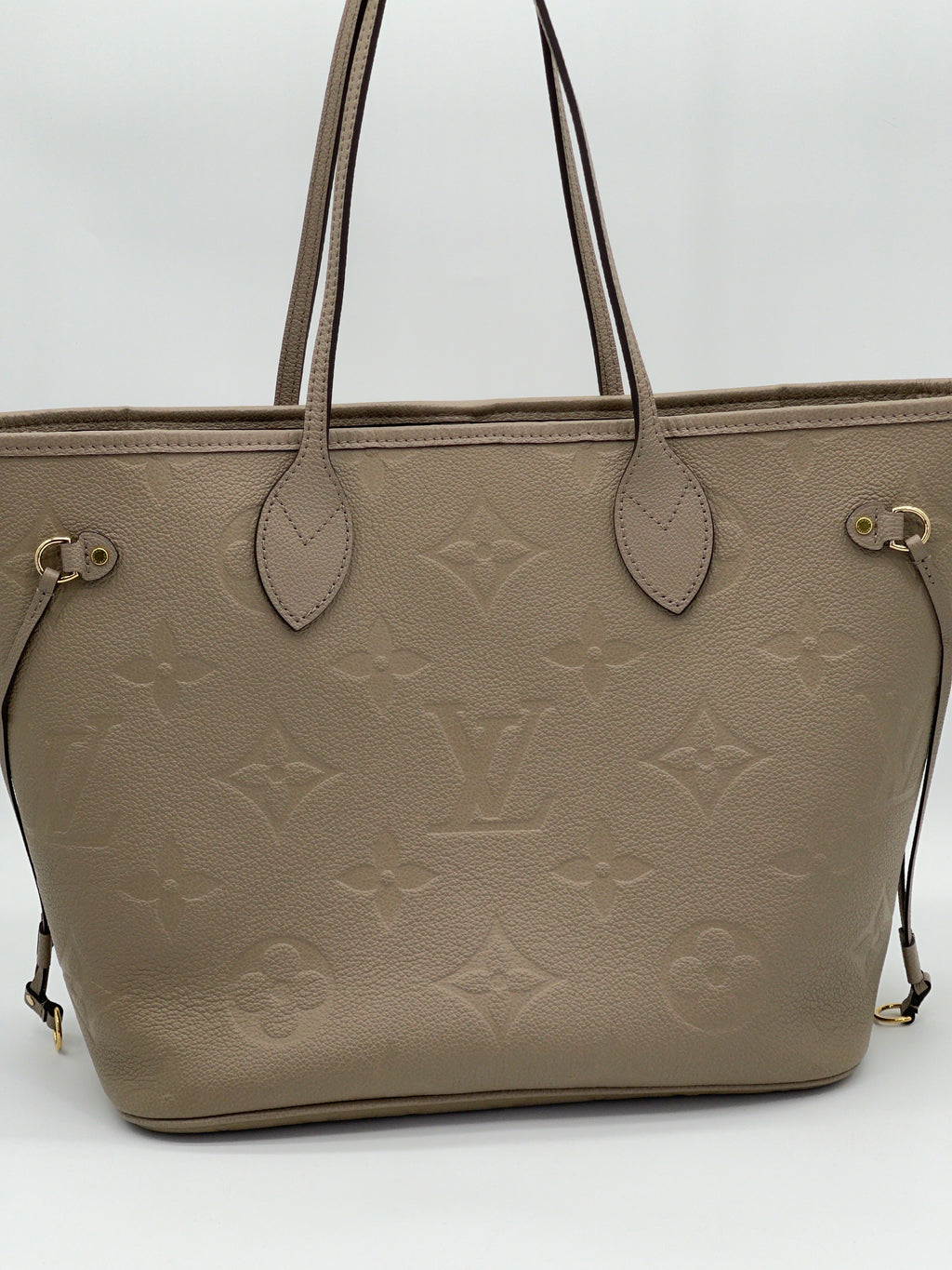 PRELOVED Louis Vuitton Beige Empriente Giant Monogram Leather Neverfull MM Tote Bag Q2638BX 072924 P