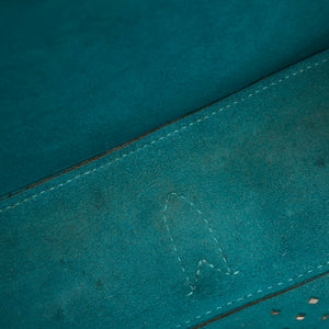 Perforated Monogram/Turquoise Saumur 30
