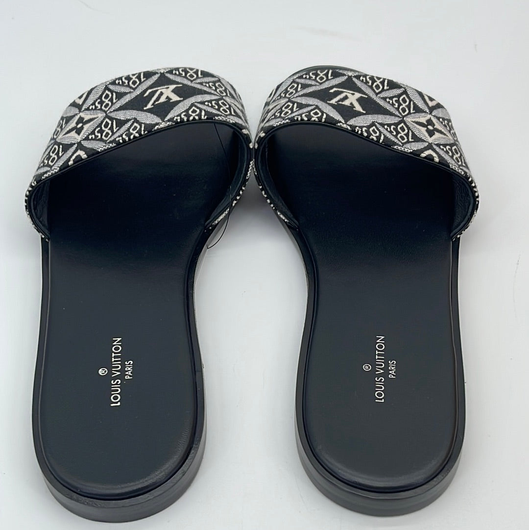 Louis Vuitton Lock It Flat Mule Sandals Sized