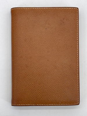 Preloved Hermes Tan Leather Mini Agenda / Day Planner Cover WCBTRJ9 050124 H