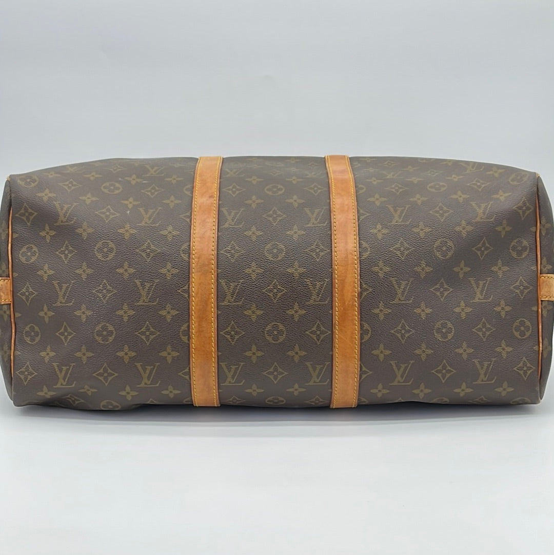 Preloved Louis Vuitton Keepall 50 Bandoliere Monogram Duffel Bag V69YGHW 041524 H