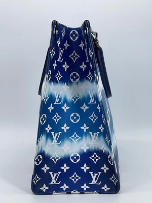 Louis Vuitton Onthego Tote Limited Edition Escale Monogram Giant GM Blue