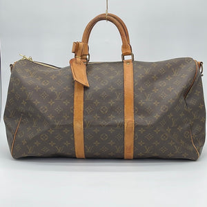 Preloved Louis Vuitton Keepall 50 Bandoliere Monogram Duffel Bag V69YGHW 041524 H