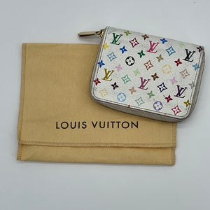 Louis Vuitton Monogram Multicolor Bifold Wallet Zippy Coin Purse