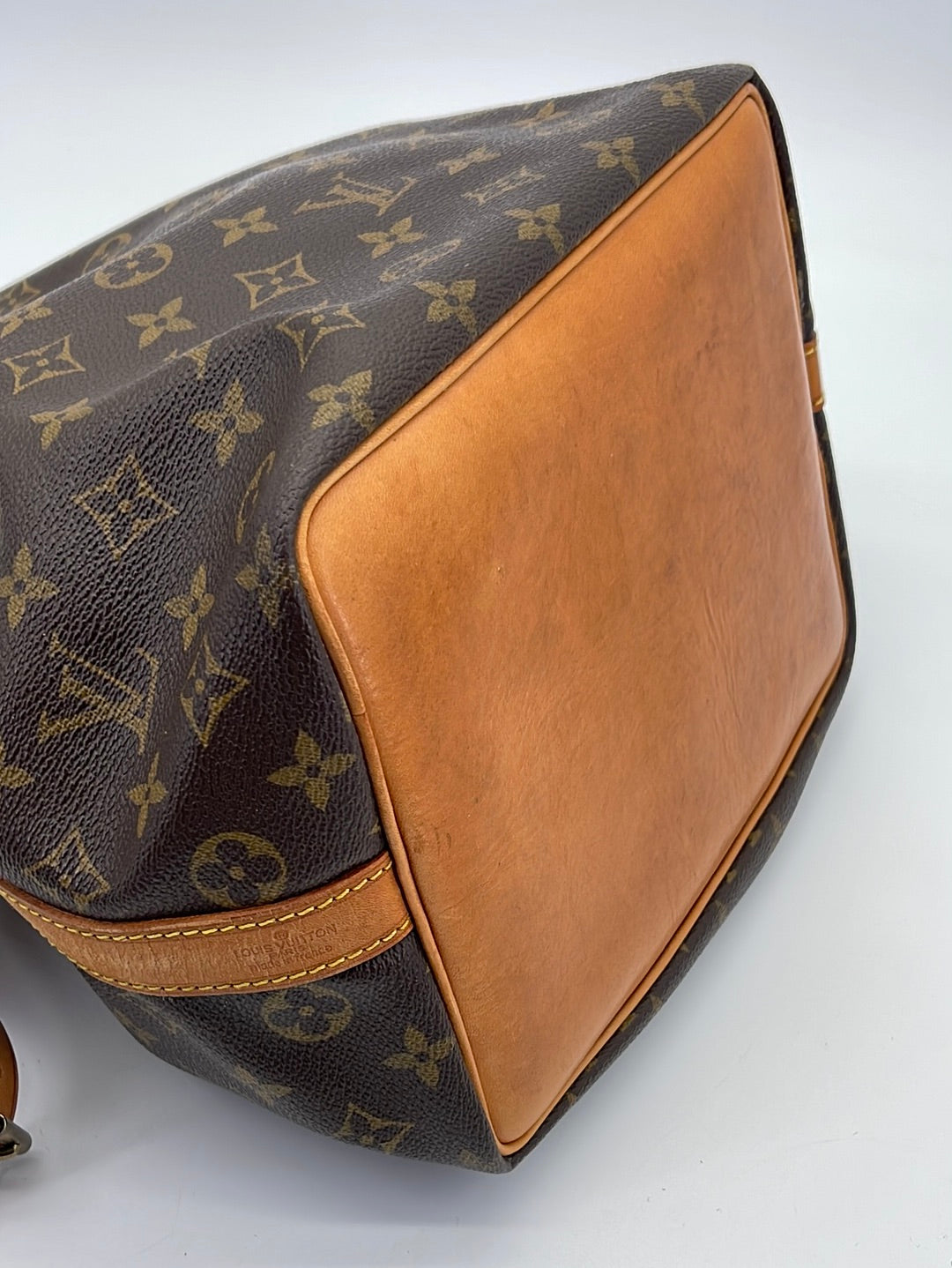 LOUIS VUITTON Coated Canvas Brown Drawstring Monogram 1988 Petite Noe -  Article Consignment in 2023