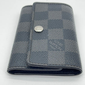 Louis Vuitton Black Damier Graphite Multicles 6 Key Holder Wallet