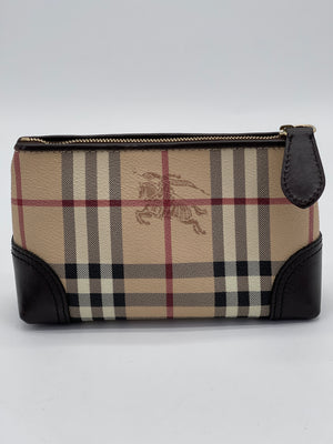 Preloved Burberry Haymarket Cosmetic Pouch XH6B6M7 061224 H