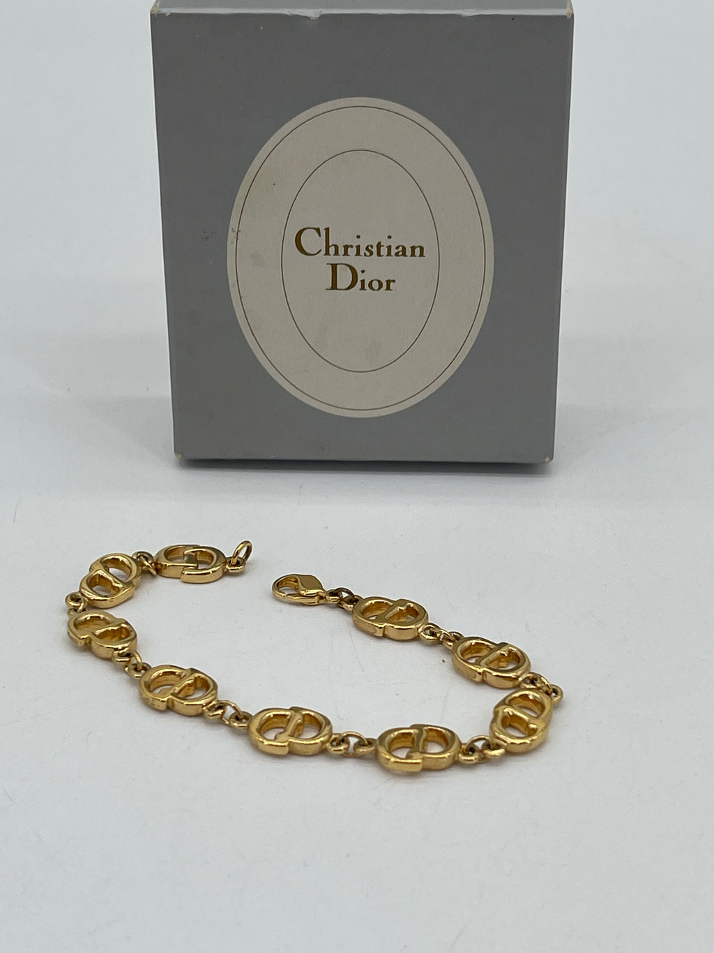 Preloved Christian Dior CD Gold Chain Bracelet CD 091024 H