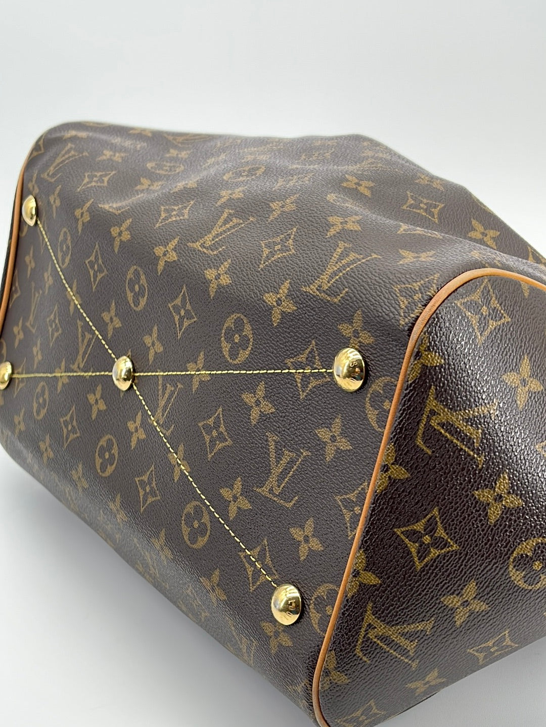 Spectacular Vintage Louis VUITTON Brown Logo Fabric Umbrella-Rare Find  #13995