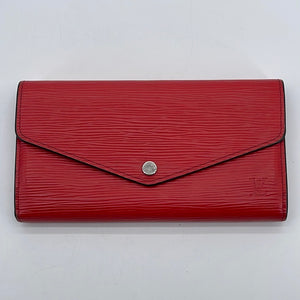 Louis Vuitton Epi Red Leather Womens Wallet