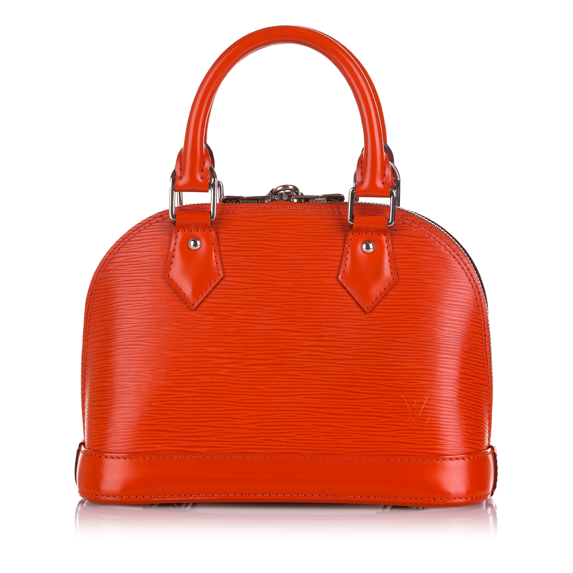 Used Louis Vuitton Red Epi Leather Alma PM Handbag