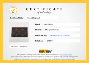 PRELOVED Louis Vuitton Monogram Canvas Card Case CA5119 060923