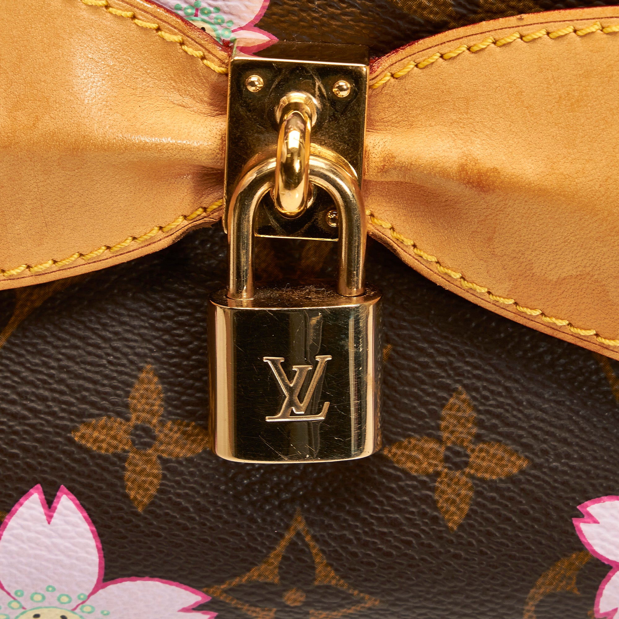 Vintage Louis Vuitton x Takashi Murakami Pink Monogram Cherry Blossom Sac  Retro Gold Hardware