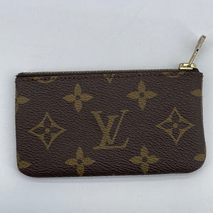 Louis Vuitton Monogram Pochette Cles Wallet Coin Purse With Key chain Used