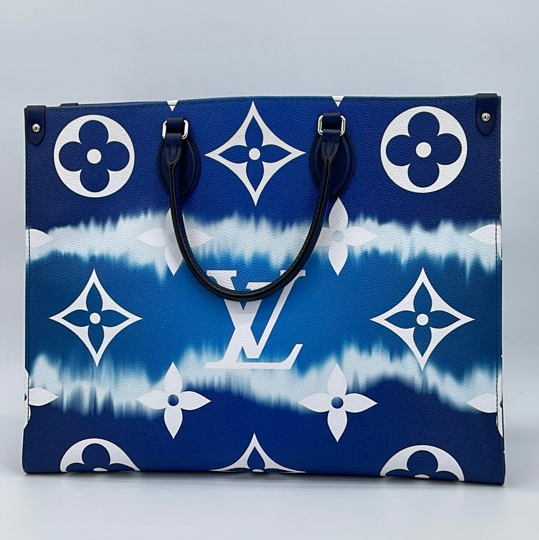 Preloved Limited Edition Louis Vuitton Blue Escale Giant Monogram GM Onthego Tote Fl2220 090123