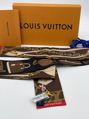 Louis Vuitton Monogram Confidential Bandeau Brown Twilly Silk