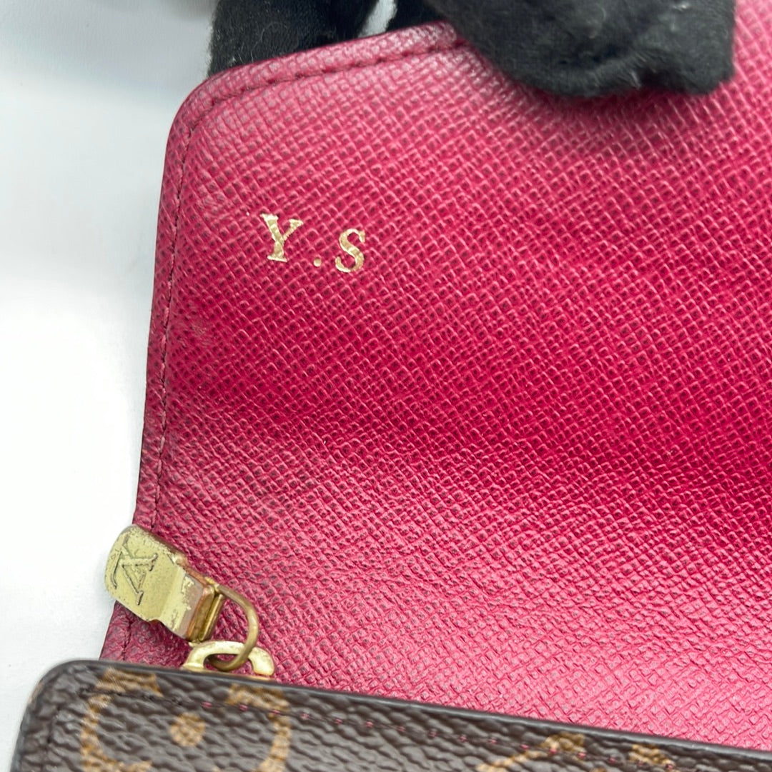 PRELOVED Louis Vuitton Monogram Portefeuille Sarah Long Wallet -Rasberry Interior YXY8HJR 041824 H