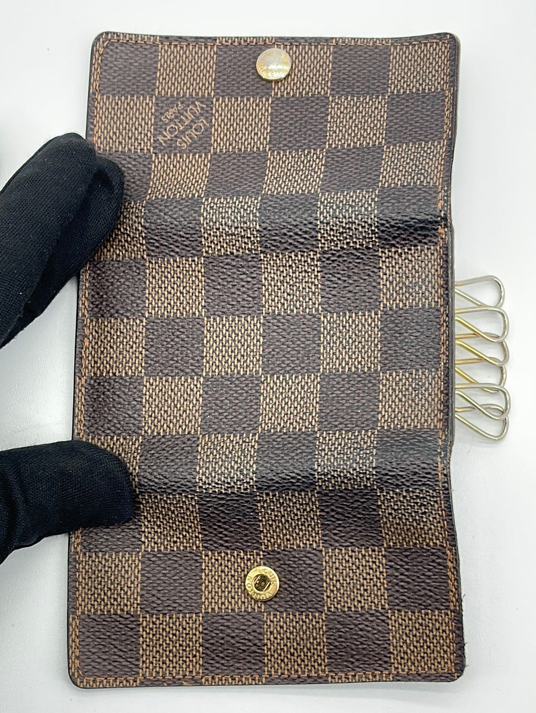 Louis Vuitton Damier Graphite Black Canvas 6 Key Holder Case with