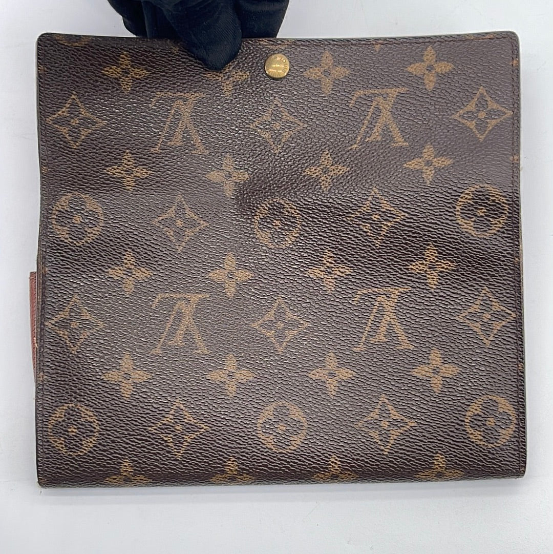 Louis Vuitton Monogram Sarah Tintin Wallet - Gold House