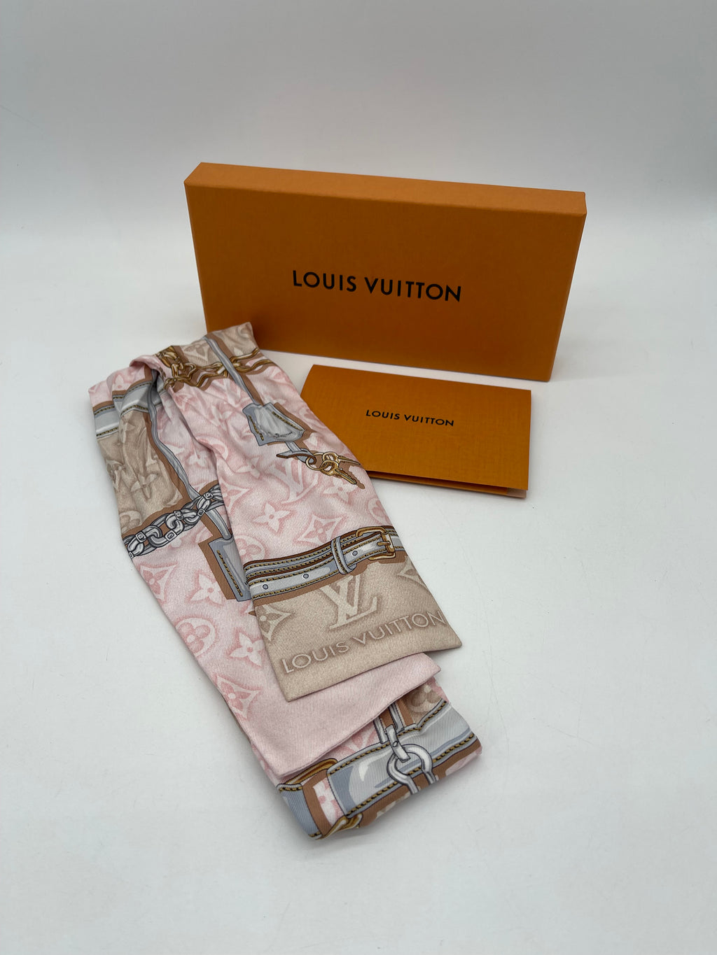 PRELOVED Louis Vuitton Denimgram Confidential Bandeau Silk Scarf 100124 P