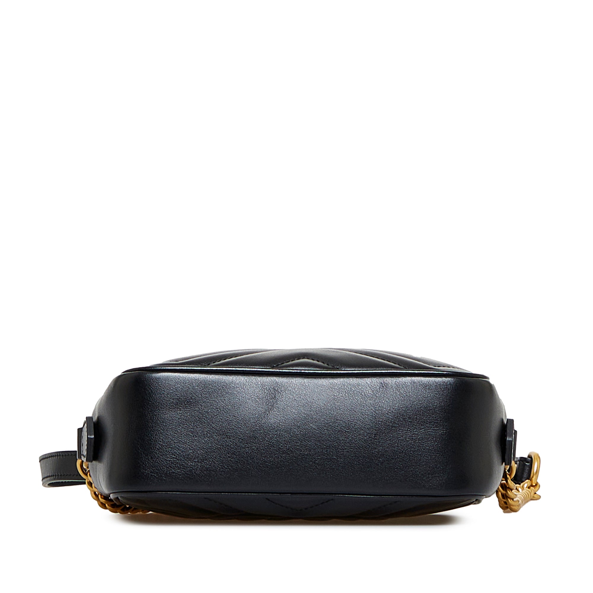 Pebbled Leather Mini Camera Bag-Black