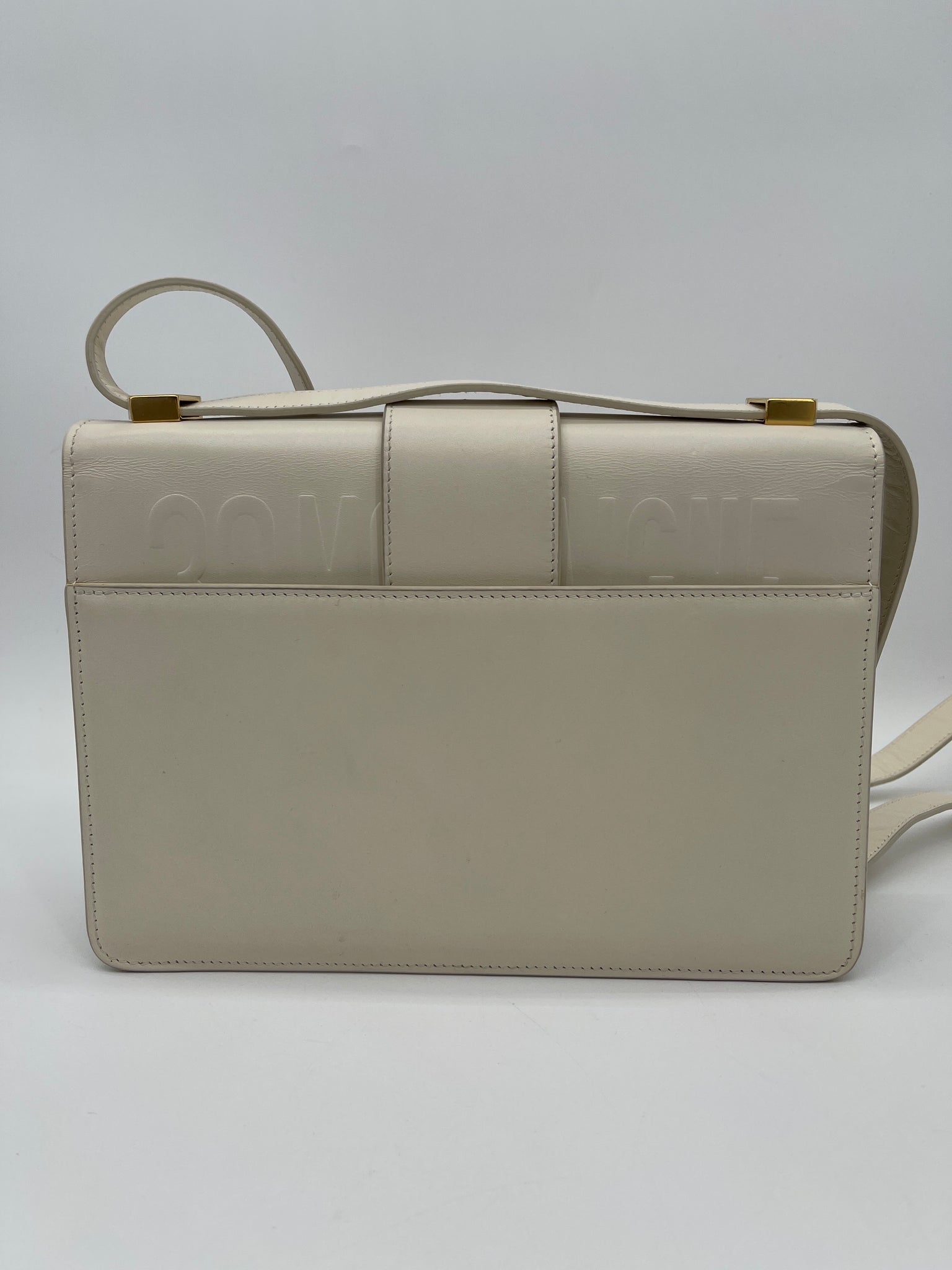 Preloved Dior 30 Montaigne Ivory Flap Bag Leather VBGRDCR 061824 P