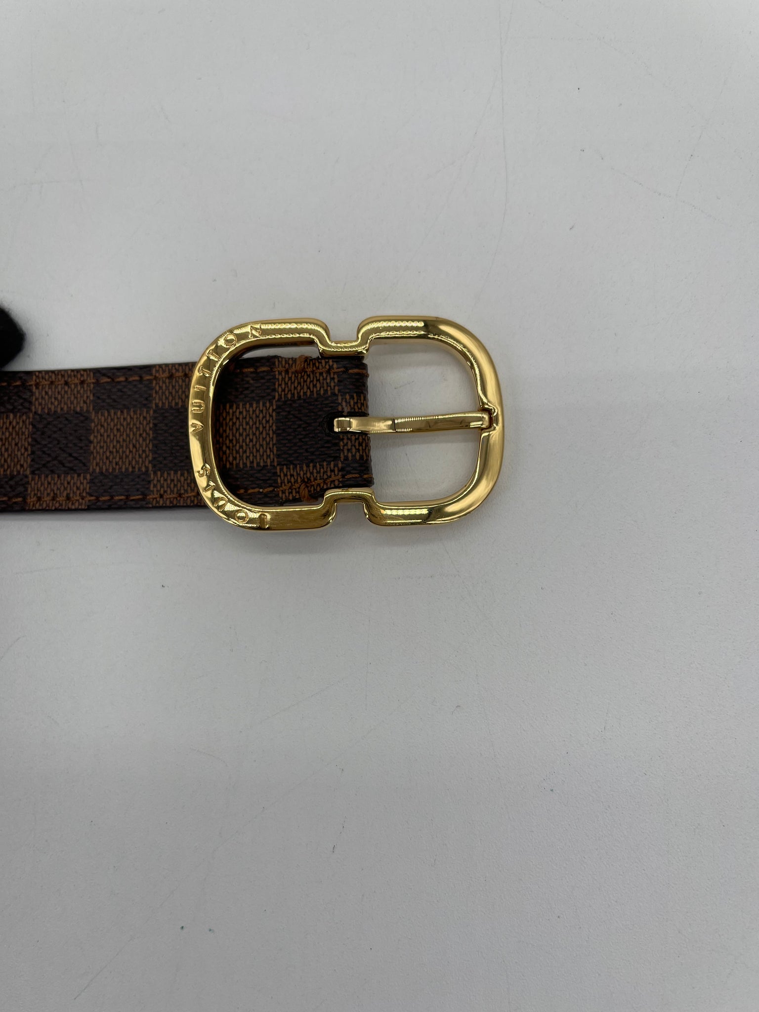 PRELOVED Louis Vuitton Damier Ebene Thin Belt RDY4QR7 072524 H