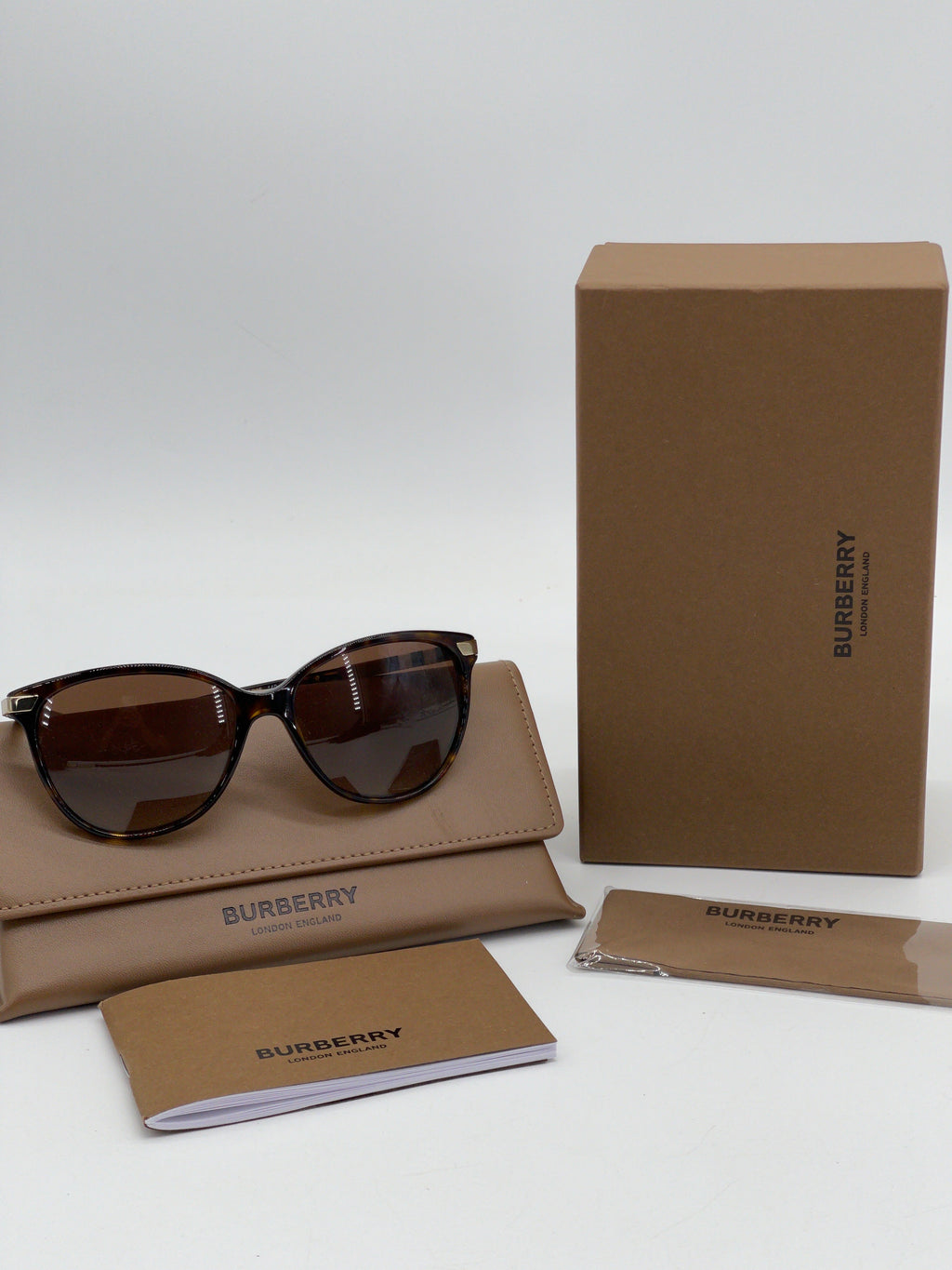 New Burberry Brown Tortoise Gradient Sunglasses DY11389365G 091024 H